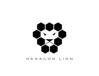 Projekt graficzny logo dla firmy online HEXAGON LION